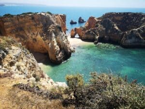 Coastline of Algarve Portugal