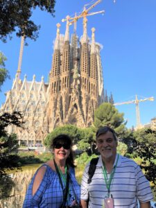 Sandra at La Sagrada Famillia in Barcelona