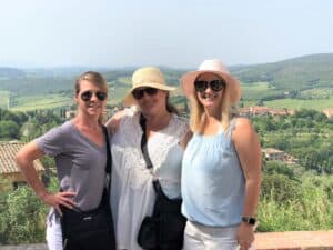 Travelers at San Gimignano