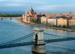 Budapest Parliament Bridge on Danube River