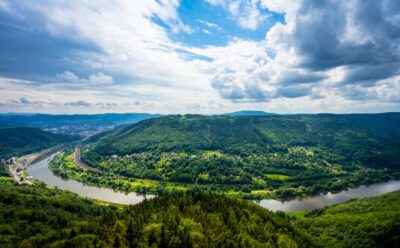 Elbe river and Elbe Canyon