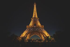 Eiffel Tower during nighttime