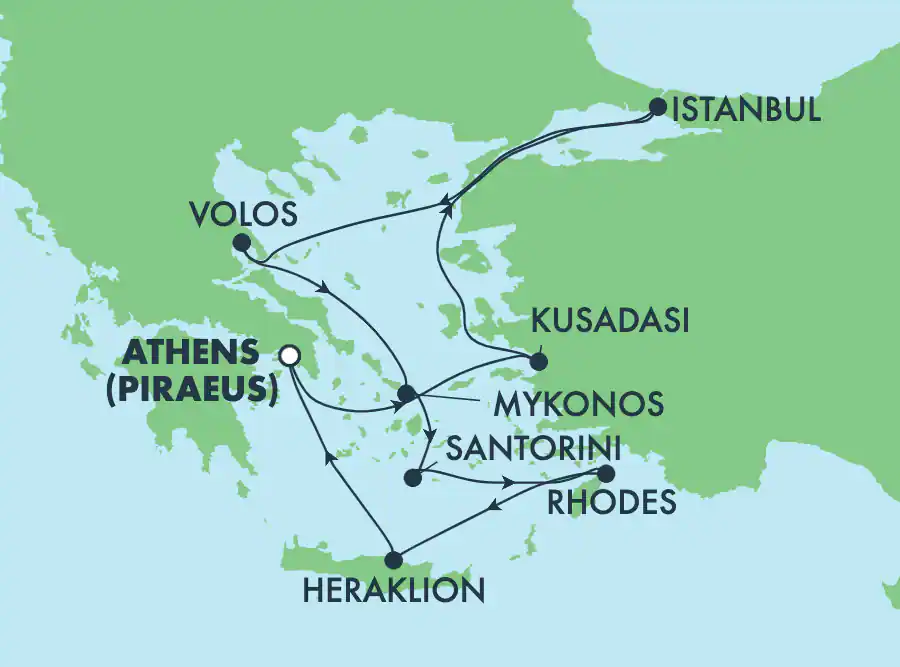 Greece Trip Map
