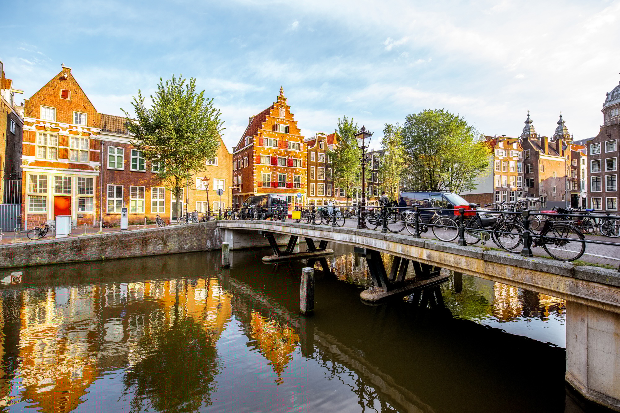 Amsterdam cityscape view