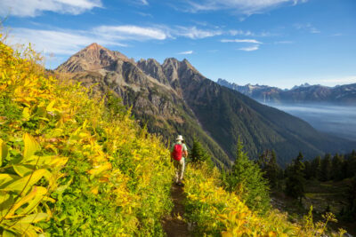 Hike in autumn season