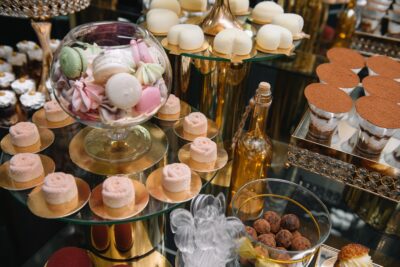 Colorful Macaroons. tasty French macaroon chef table