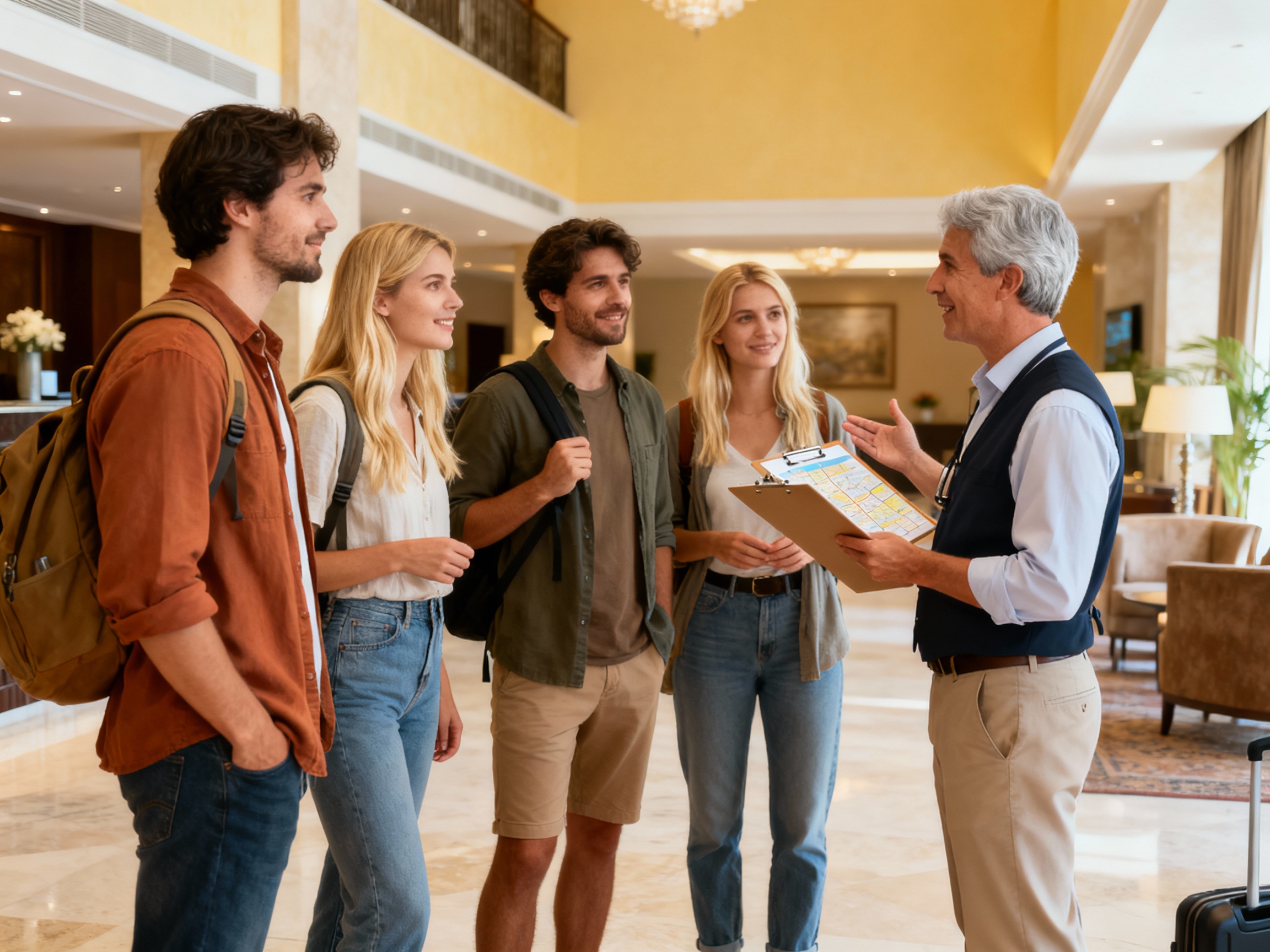 all travel groups are hosted and supported with a travel guide